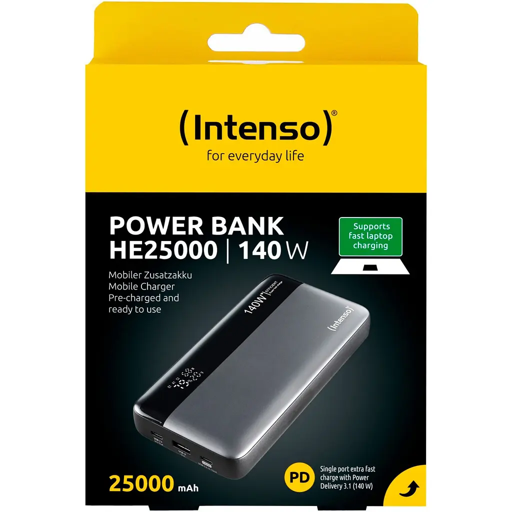 Внешний аккумулятор Intenso HE25000 25000mAh 140W Grey [7350060] [120191] - фото 5