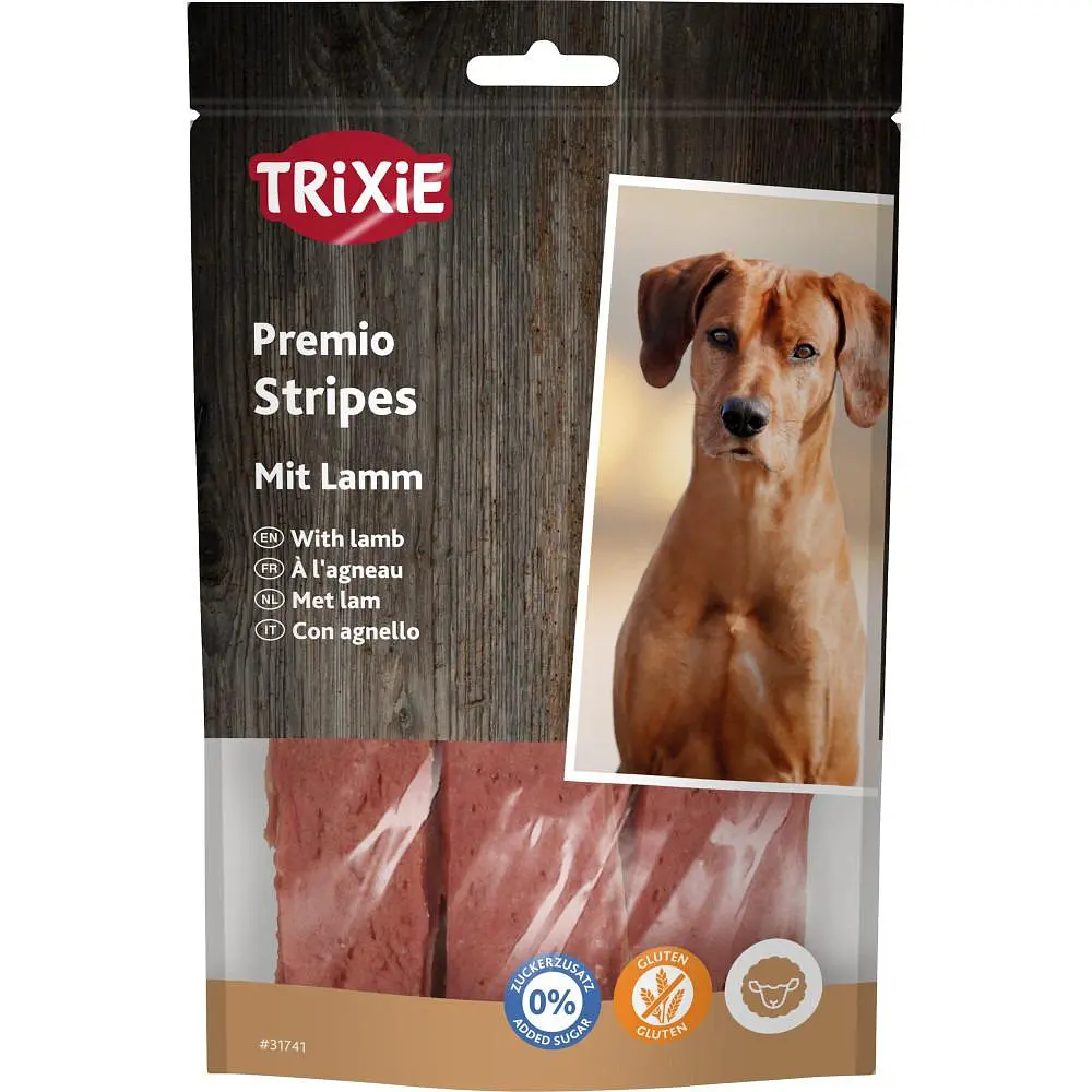 Ласощі Trixie Premio Lamb Stripes для собак смужки з ягнятком 100 г (арт.31741)