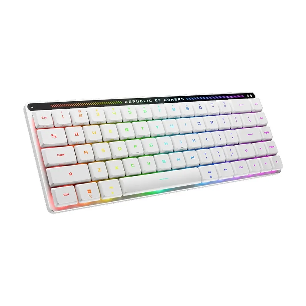 Клавіатура ASUS ROG Falchion RX Low Profile Red Wireless/Bluetooth/USB UA White (90MP03EC-BKMA10) - фото 4