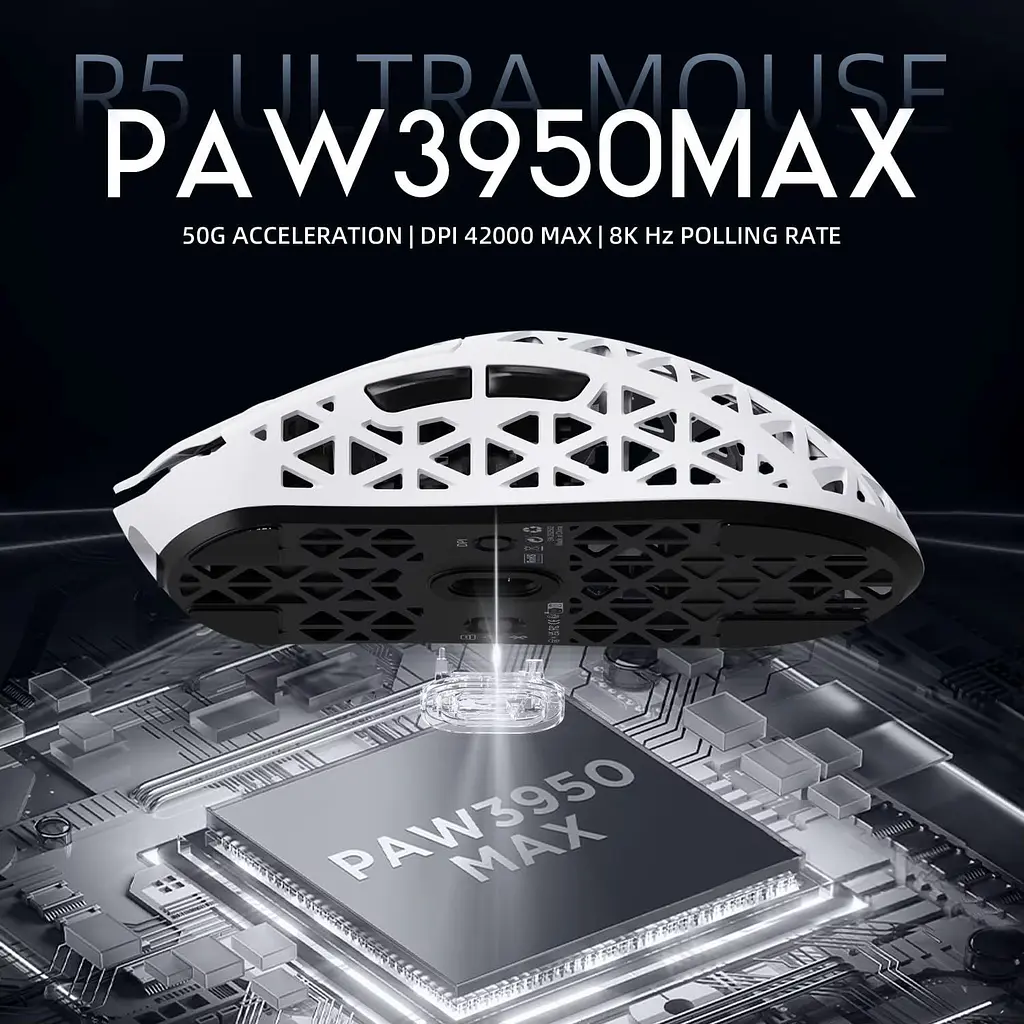 Миша Attack Shark R5 Ultra White (AS-6972792470924-W) [166783] - фото 11
