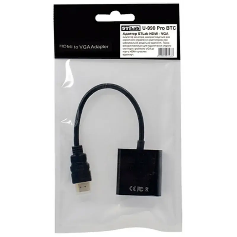 Перехідник HDMI M to VGA F (без додаткових кабелей) ST-Lab (U-990 Pro BTC) - фото 6