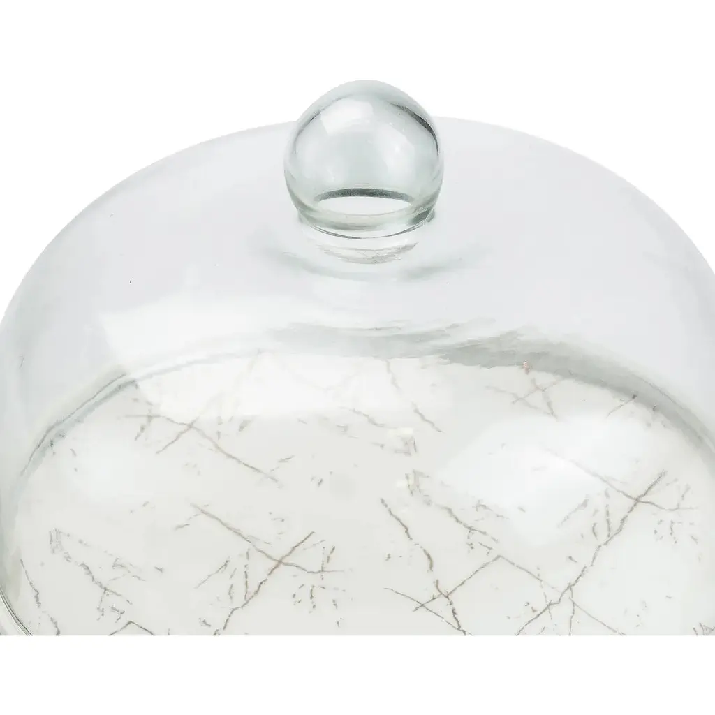 Тортовница Yiwu фарфоровая со стеклянной крышкой 25 см HP1203 - фото 4