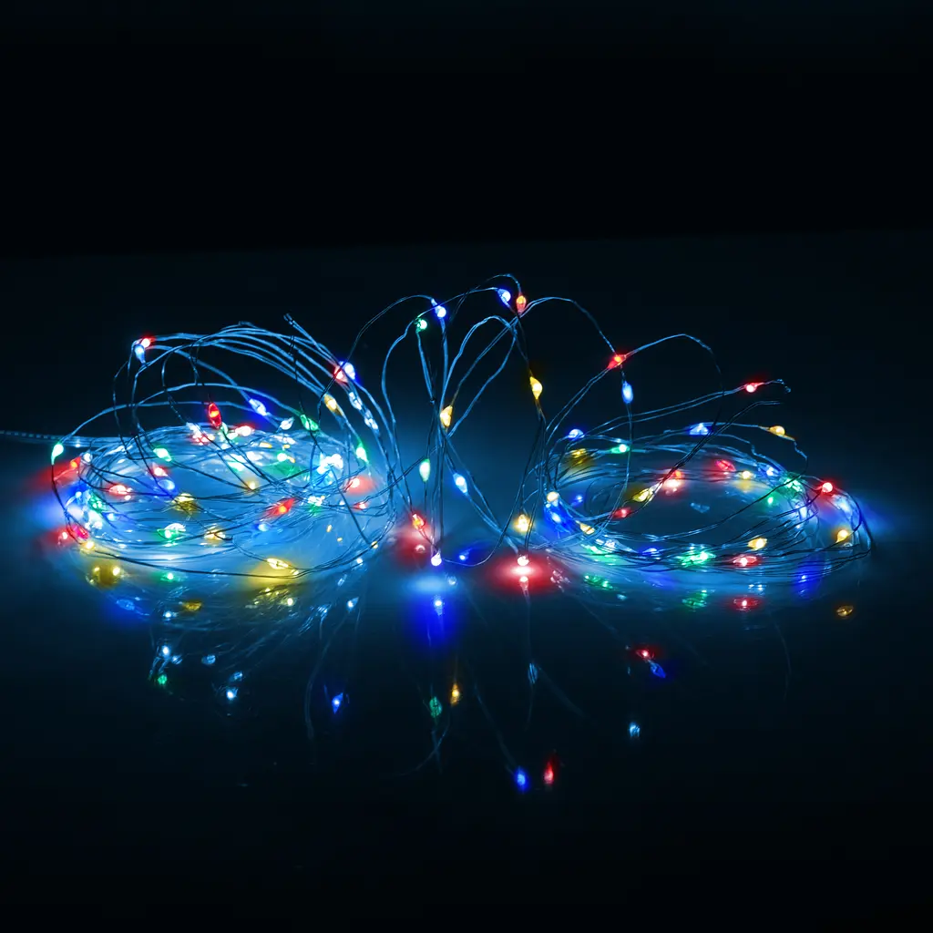 Електрогірлянда Yes! Fun нитка на мідному дроті 100 LED статична 10 м різнокольорова (975037)  - фото 4