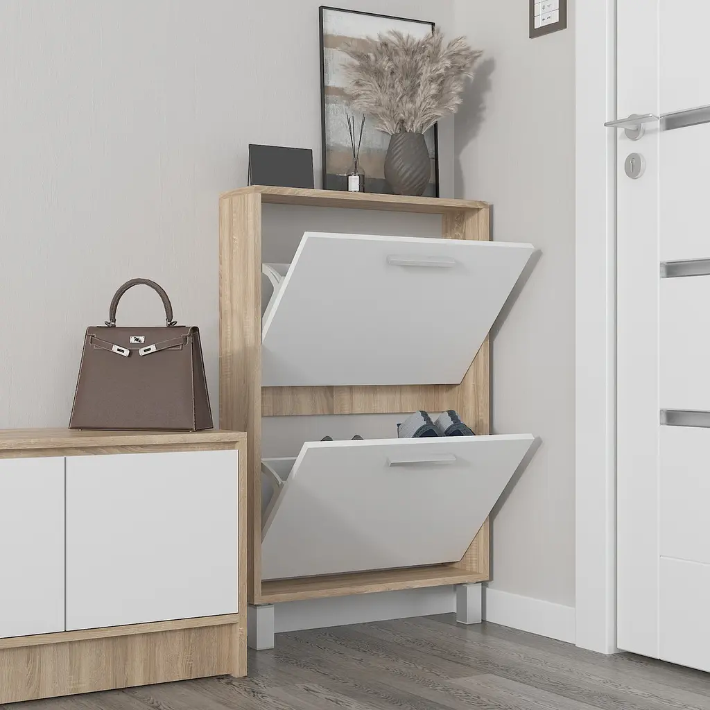 Полиця для взуття Flamecame підлогова на 2 шухляди з ДСП F-158 - фото 4