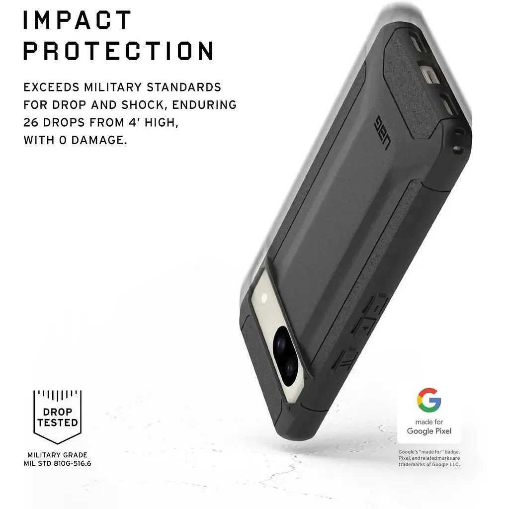 Оригінальний протиударний чохол UAG Scout для Google Pixel 8a (6.1") Black (614450114040) - фото 2