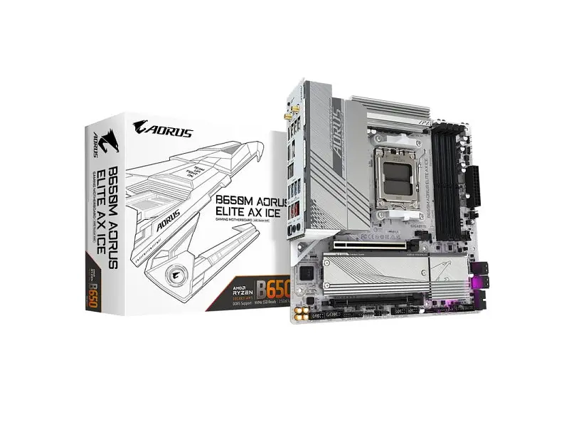Материнська плата Gigabyte B650M AORUS ELITE AX ICE