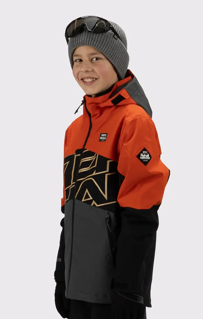 Куртка детская Rehall Jonny Junior 2026 152 Серый-Оранжевый - фото 4
