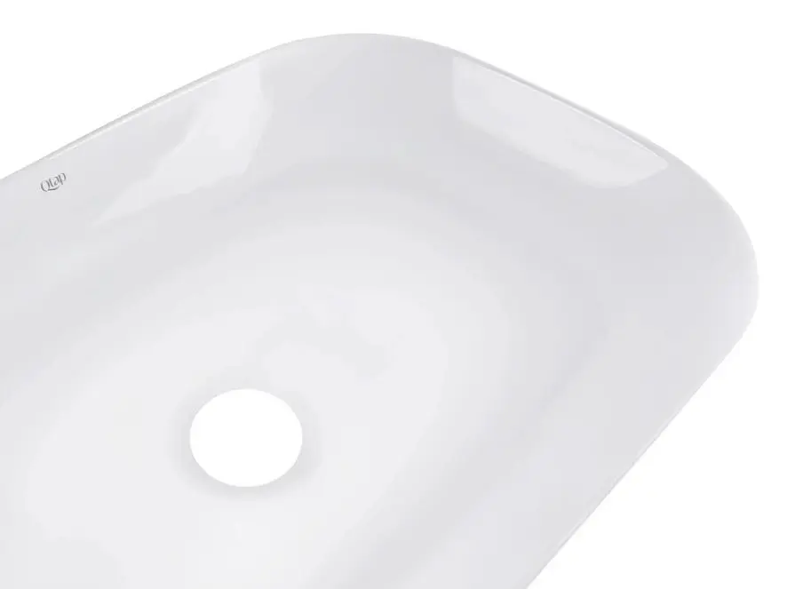 Комплект Qtap Robin: Раковина накладная прямоугольная 600x390x150 мм White + Донный клапан PU02 (QT13112143PWN47297) - фото 4