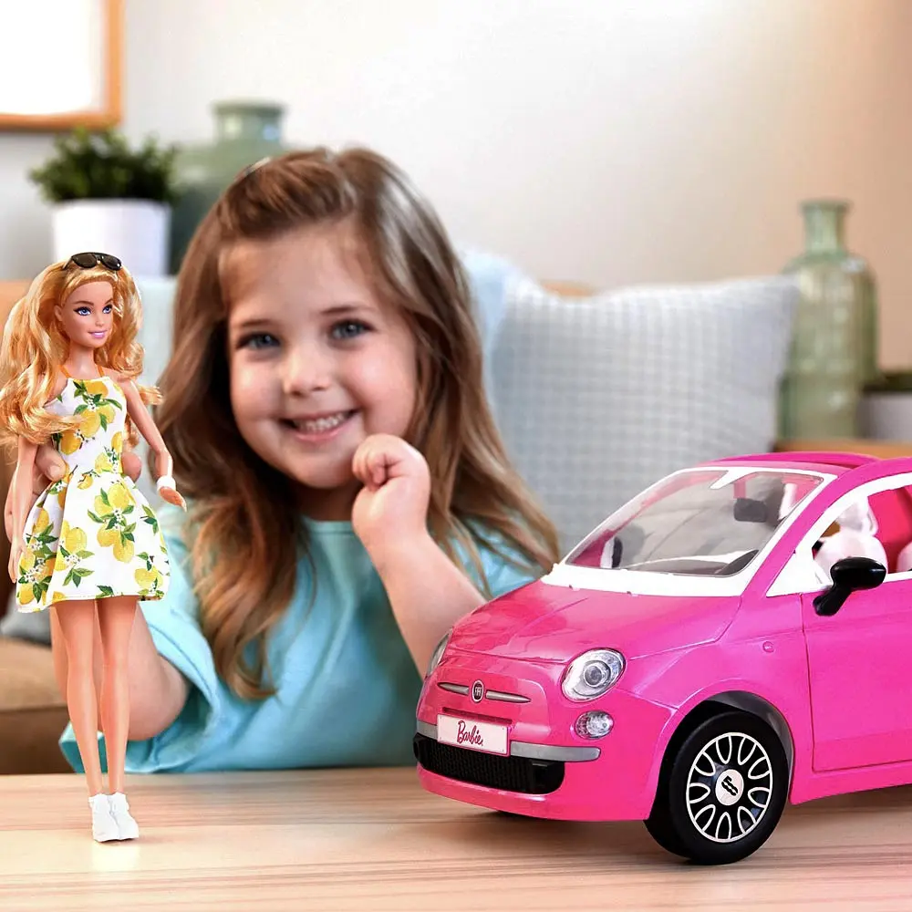 Набір з лялькою Barbie Fiat 500, рожевий (GXR57) - фото 5