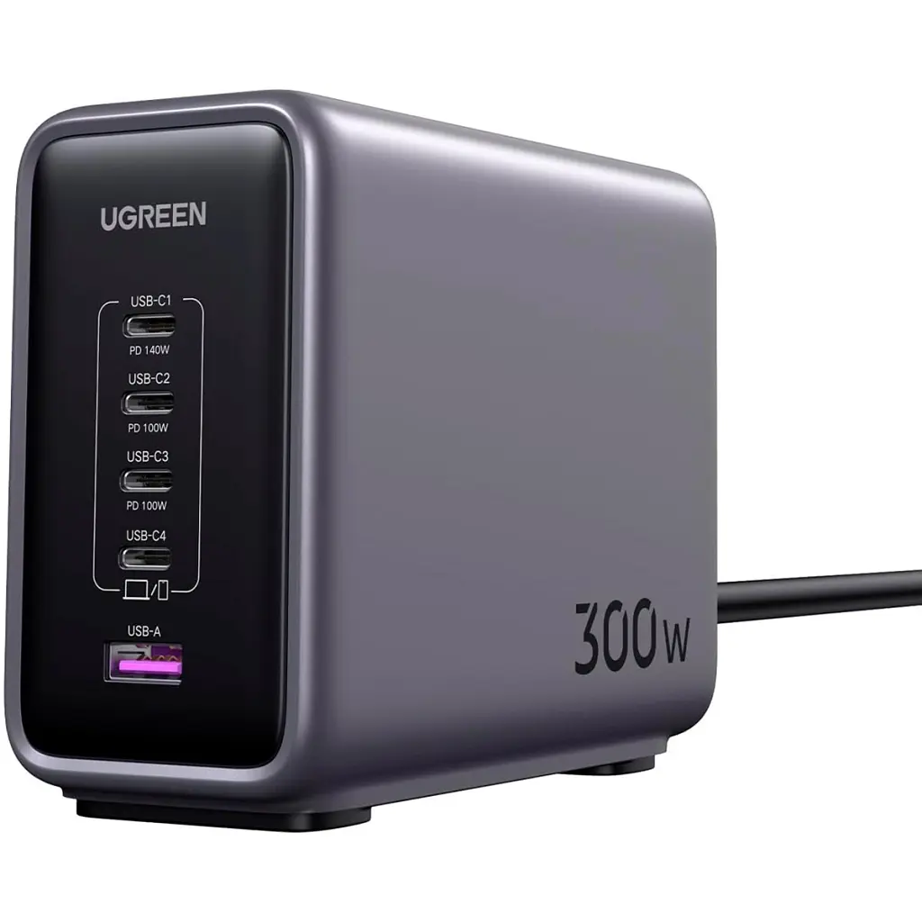 Зарядное устройство для Ugreen 5xUSB 300W Nexode (5хUSB-C) CD333 (90903B)