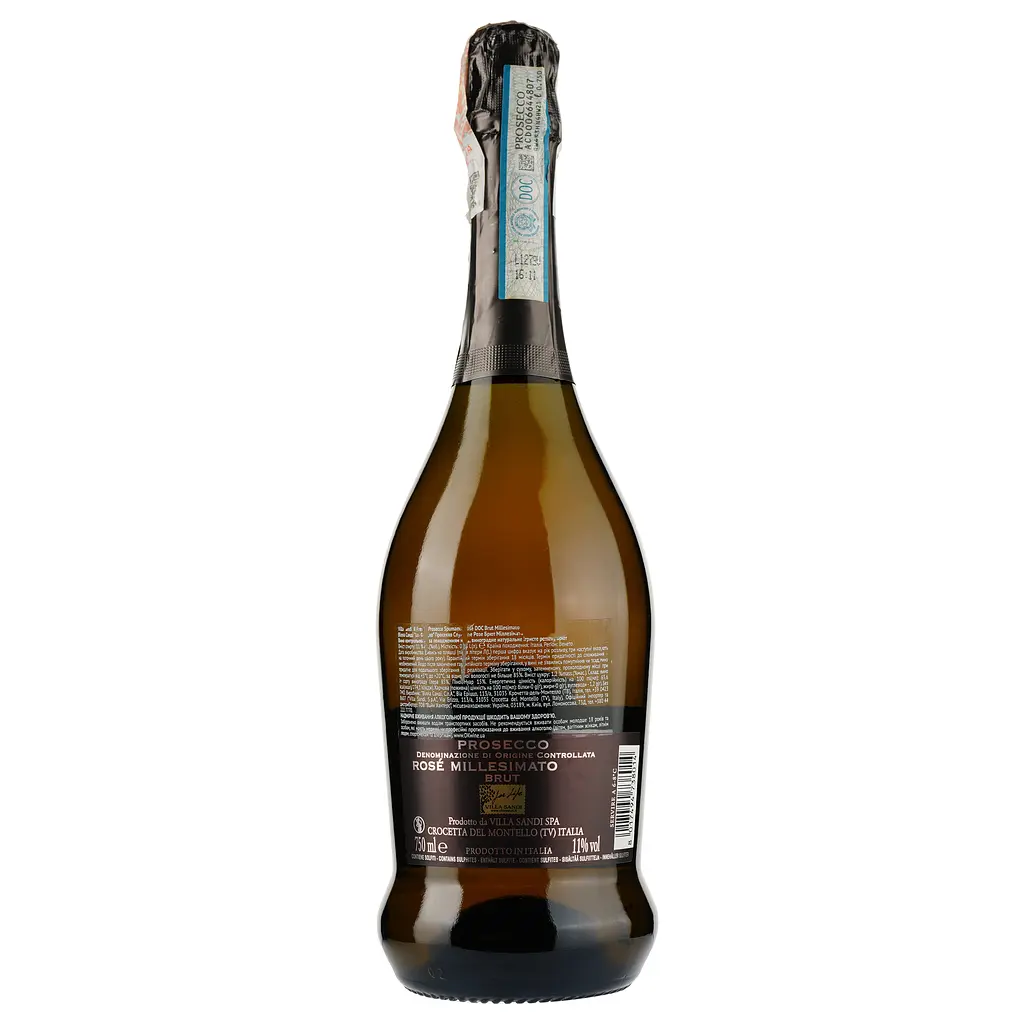 Вино игристое Villa Sandi il Fresco Prosecco Rose Millesimato Brut DOC, 11%, 0,75 л - фото 2
