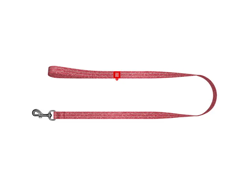 Поводок для собак WAUDOG Re-cotton светоотражающий S Ш 15 мм Д 500 см красный (40133) - фото 2