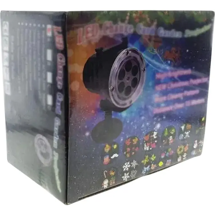 Вуличний лазерний проєктор XPRO Garden Projector Card № ZP1 (24) для Різдва, Нового року, Хелловіну з 12 різними слайдами для свят з пультом чорний (GR-67_438) - фото 6