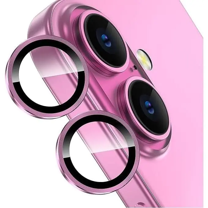 Защитное стекло на камеру iLera FocusPro Lens для Apple iPhone 16/16 Plus Pink (iLFPPn16) [124806] - фото 3