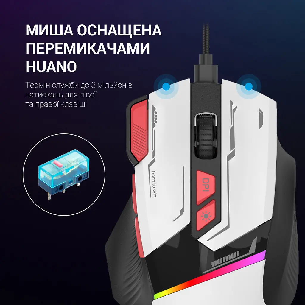 Мишка GamePro GM300W USB White (GM300W) - фото 5