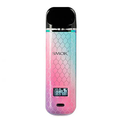 Под-система электронная сигарета Smok Novo X 25 W Pod Kit 800 mAh 2 ml 7 Color Cobra бирюзово-розовая (11073) - фото 2