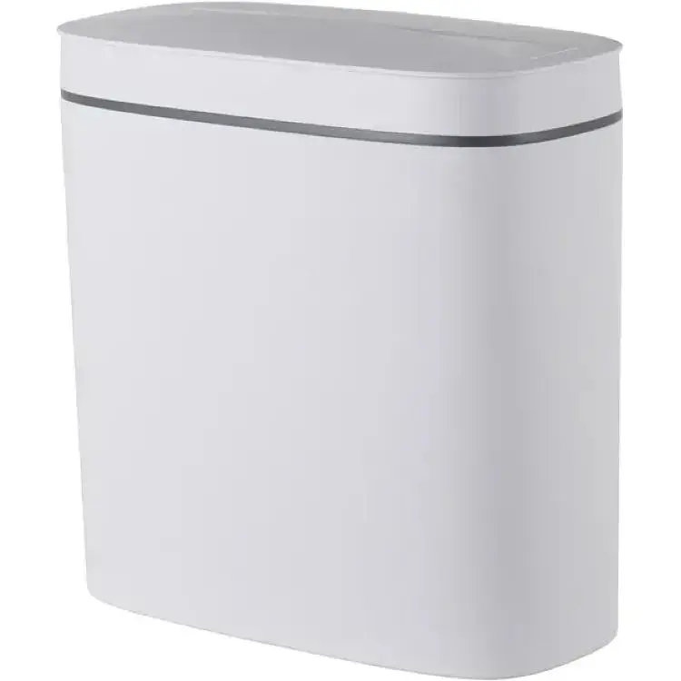 Відро для сміття сенсорне овальне Mixxus Flat-TC0109 9 л white MI7074, Білий матовий