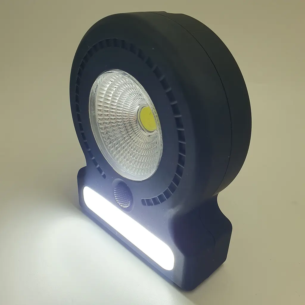 Ліхтар кемпінговий 3 режими COB, 8SMD(white), 5SMD(red) магніт та гак для підвіски 3хАА лампа 11см UKC 037-A чорний - фото 6