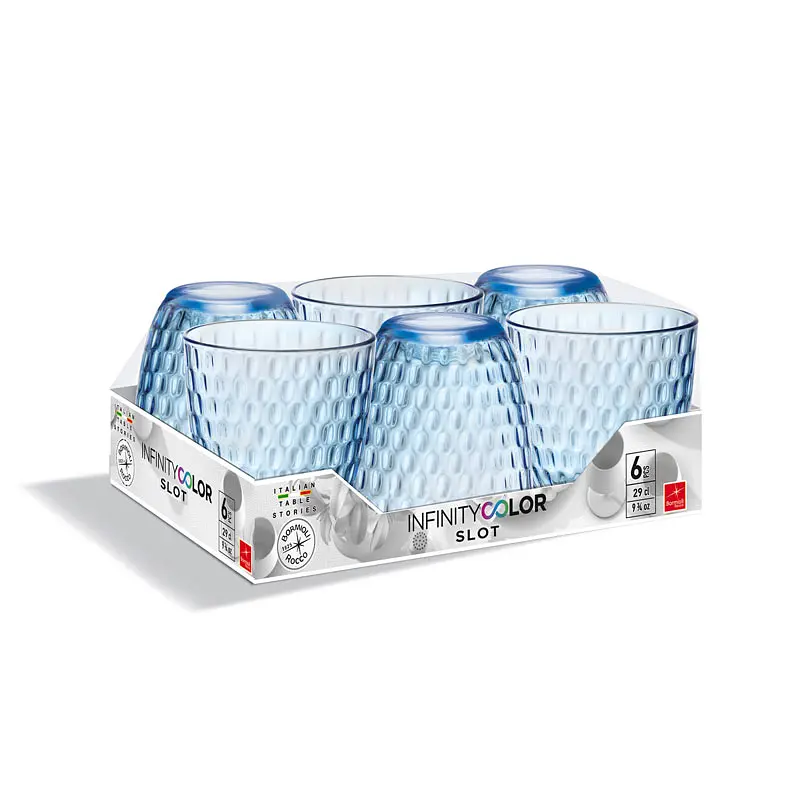 Набір склянок Bormioli Roccо Slot Lively Blue, 290 мл, 6 шт. (580506VNA021990) - фото 2