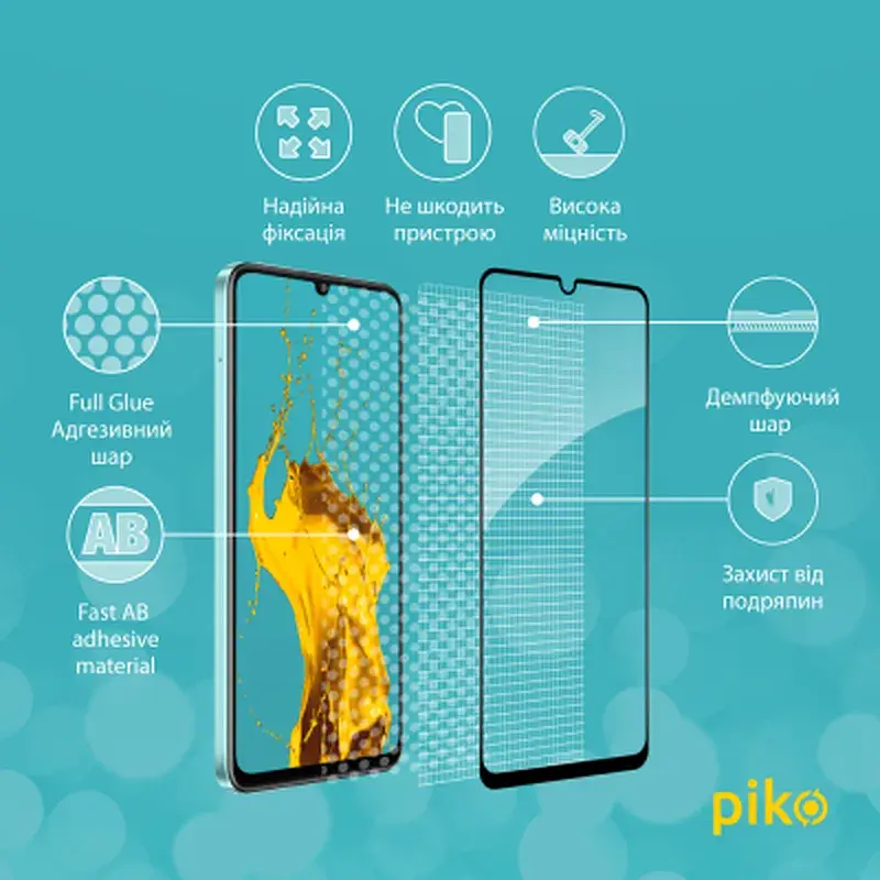 Скло захисне Piko Full Glue RealMe C51 Black (1283126582851) - фото 3