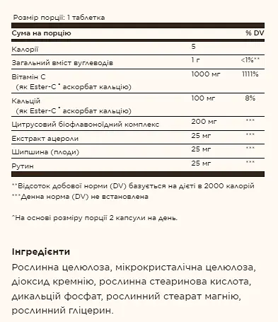 Вітамін C Ester-C® Plus 1000 мг Vitamin C 60 таблеток - фото 2