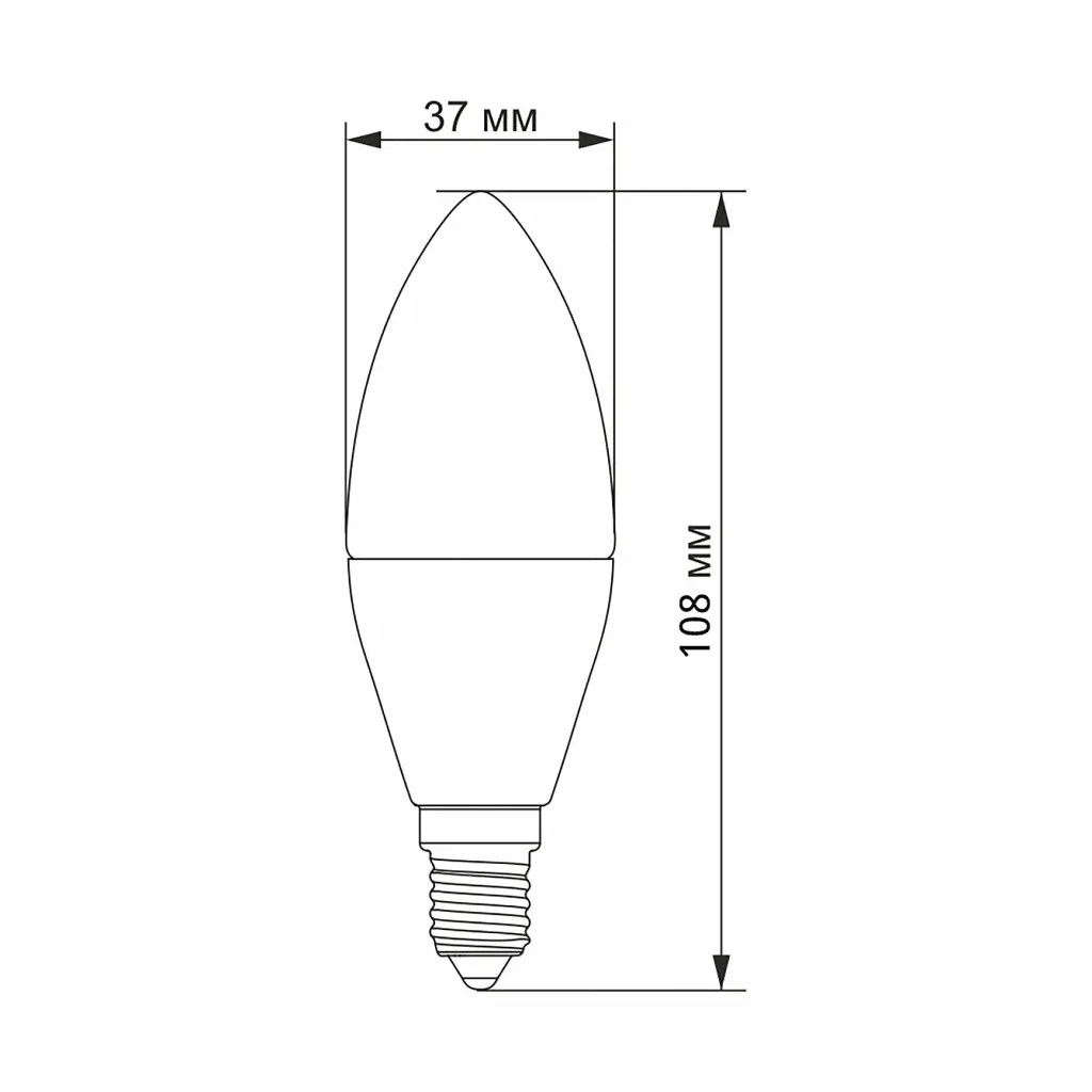 Лампочка Videx LED C37h 4.9W E14 4100K (VL-C37h-49144) - фото 2