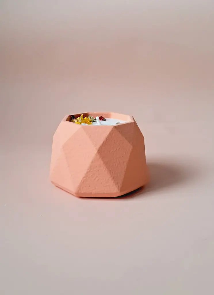 Свічка ручної роботи Svich Shop персиковий колір - фото 2