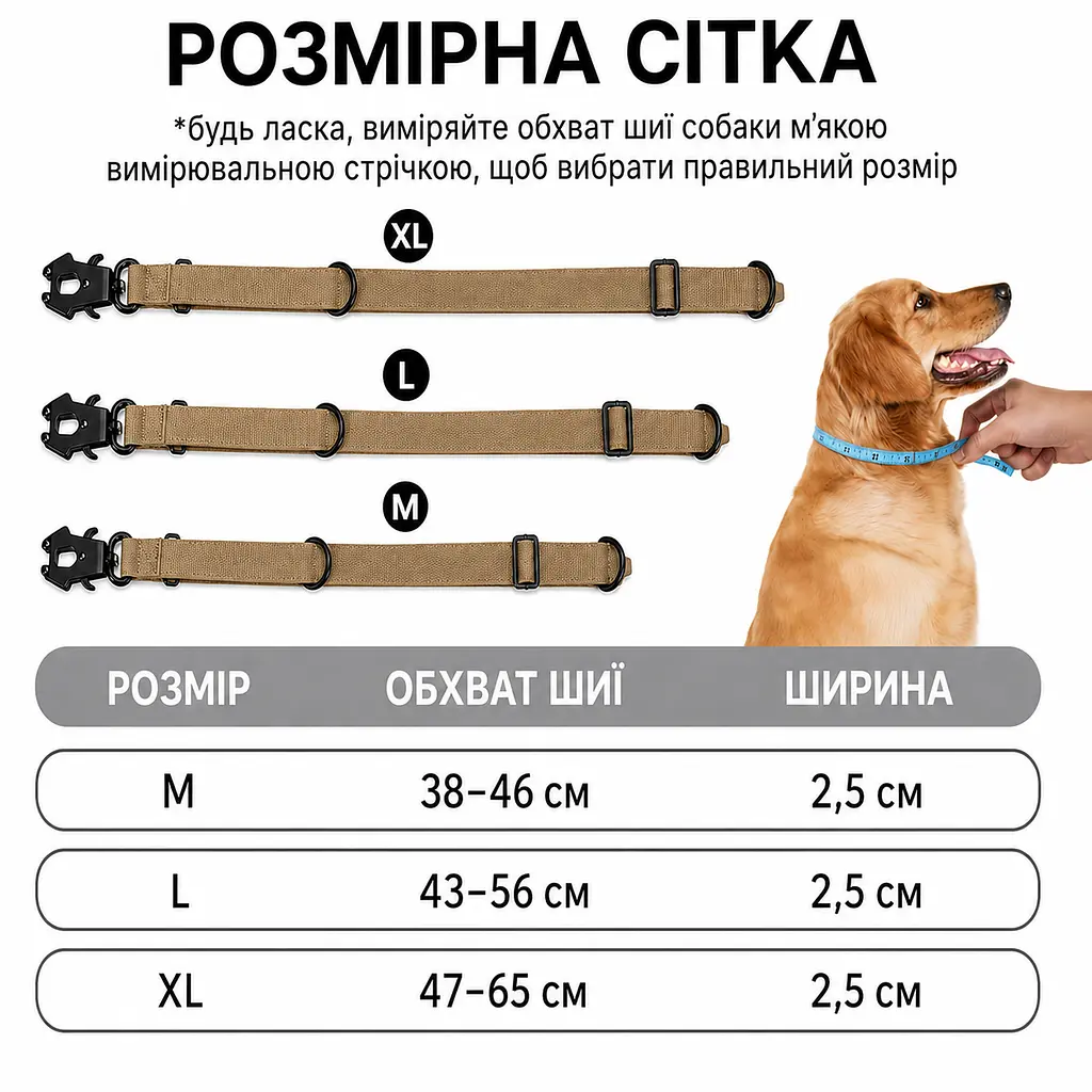 Нашийник для собак з регульованим повідцем Raipult, нейлоновий з металевою пряжкою-фастекс, з карабіном 360, коричневий XL - фото 6