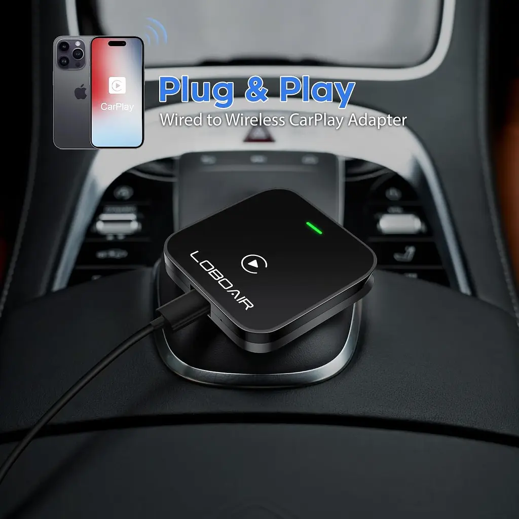 Бездротовий адаптер CarPlay, 2024 Автоматичний адаптер CarPlay перетворює дротове з'єднання на бездротовий - фото 2