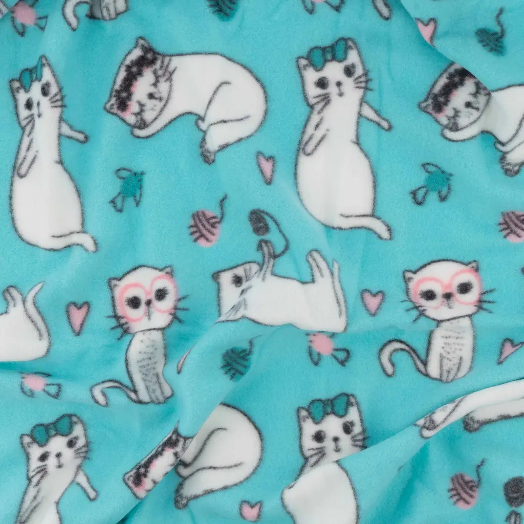 Плед Ardesto Fleece 100% полиэстер котики голубой 130 x 160 см (ART0726PB) - фото 4