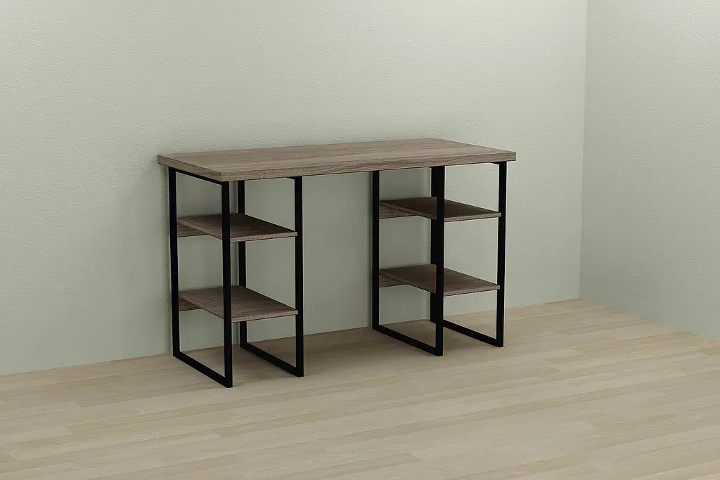 Комп'ютерний стіл Ferrum-decor Карен 75x120x70 чорний ДСП Дуб Сонома Труфель 32мм (FRD-102067) - фото 1