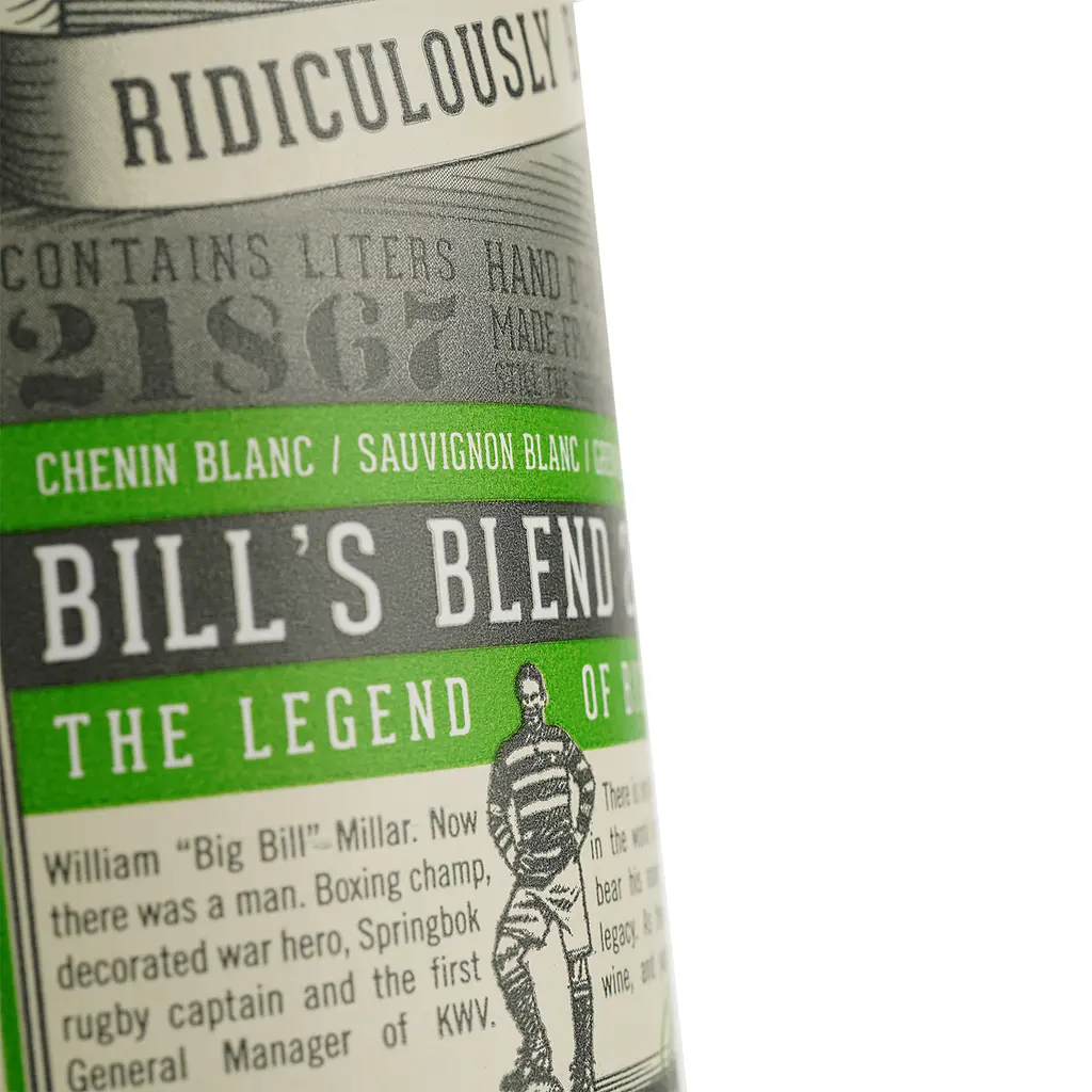 Вино Big Bill white blend, біле, сухе, 11-14,5%, 0,75 л - фото 3