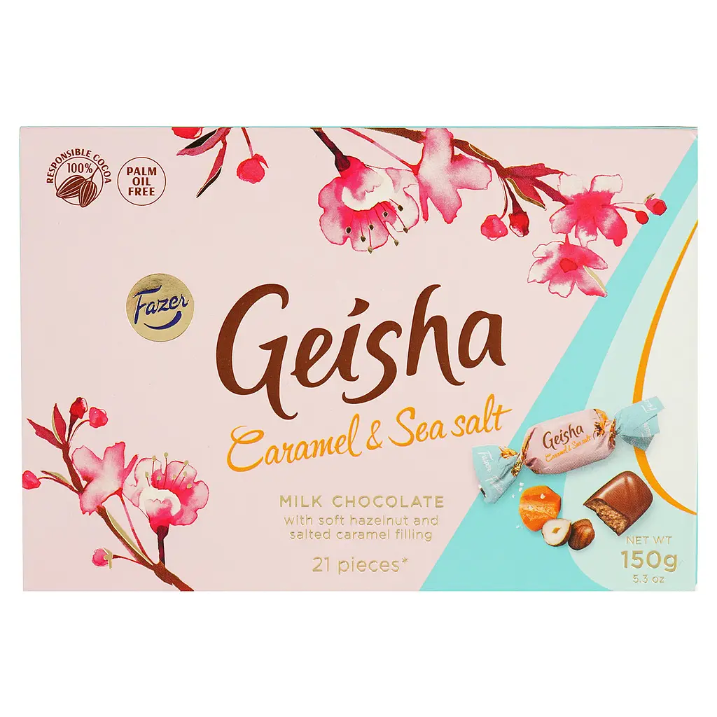 Цукерки Fazer Geisha з карамеллю та морською сіллю 150 г - фото 3