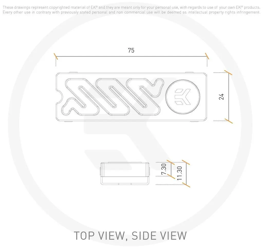 Радіатор для SSD EKWB EK-Quantum Convection M.2 NVMe - Nickel (3831109894620) - фото 3