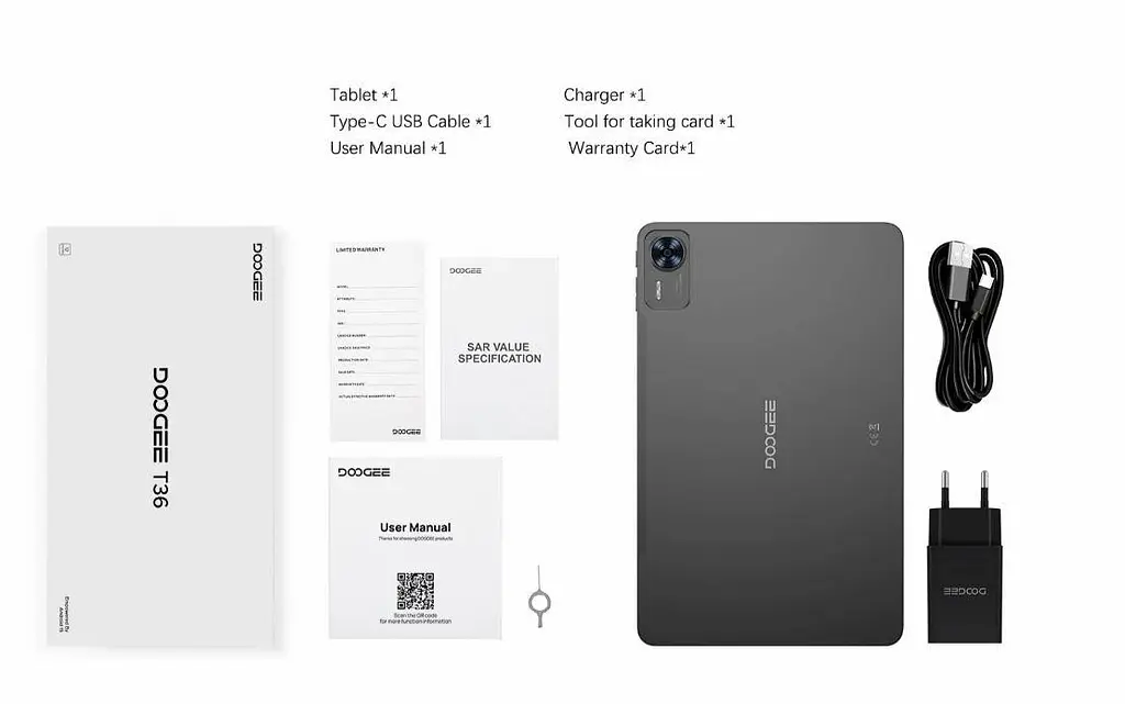 Планшет Doogee T36 8/256GB Black (Global) - фото 6