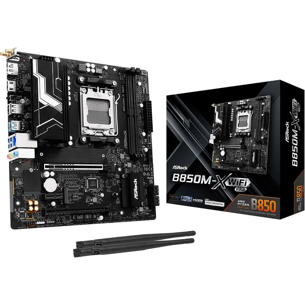 Материнська плата AsRock B850M-X WIFI R2.0 (B850M-X WIFI R2.0) (Socket AM5, AMD B850, Micro-ATX) - фото 5
