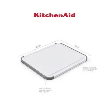 Дошка для нарізання KitchenAid Universal, двостороння, 20,3 х 25,3 х 1 см (KEG701NOSMGA) - фото 3
