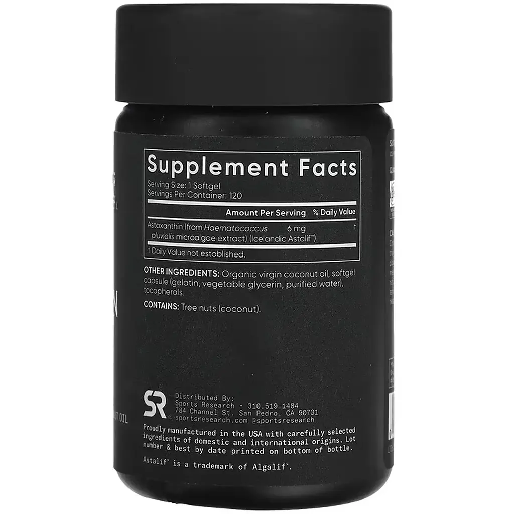 Астаксантин Sport Research Astaxanthin 6 мг 120 м'яких капсул - фото 2
