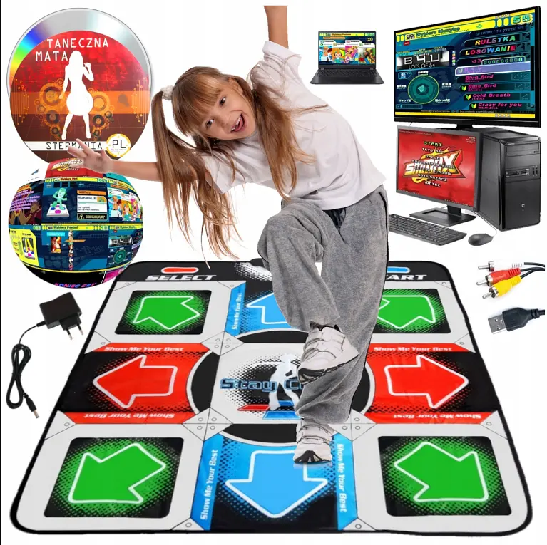 Танцювальний килимок USB для ПК комп'ютера PC Dance mat Dance Pad покращений з CD - фото 3