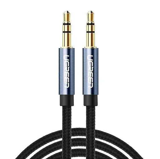 Аудио кабель Ugreen AV112 3.5 мм Male to 3.5 мм Male Cable золотистый Plated Metal with Braid 1.5 м (10686) - фото 3