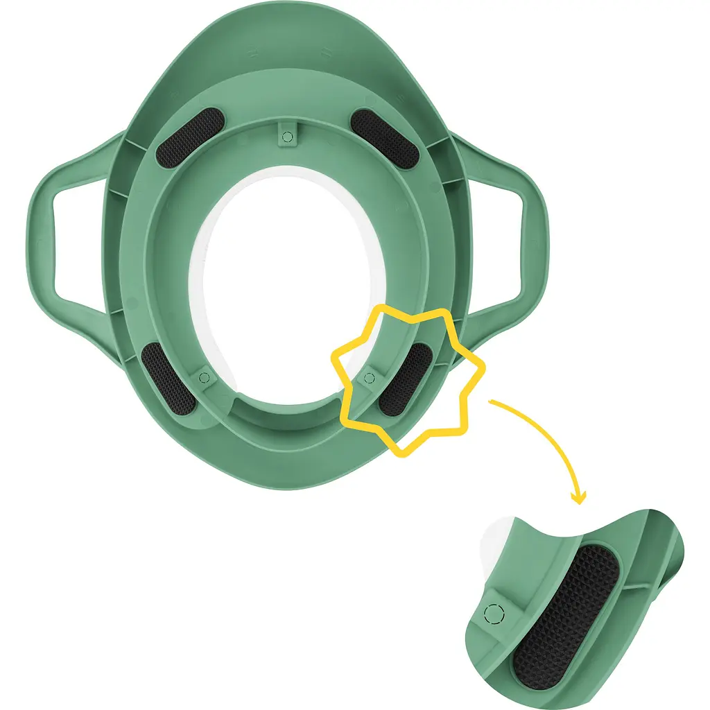 Накладка на унитаз Badabulle с ручками зеленая (B027008) - фото 3