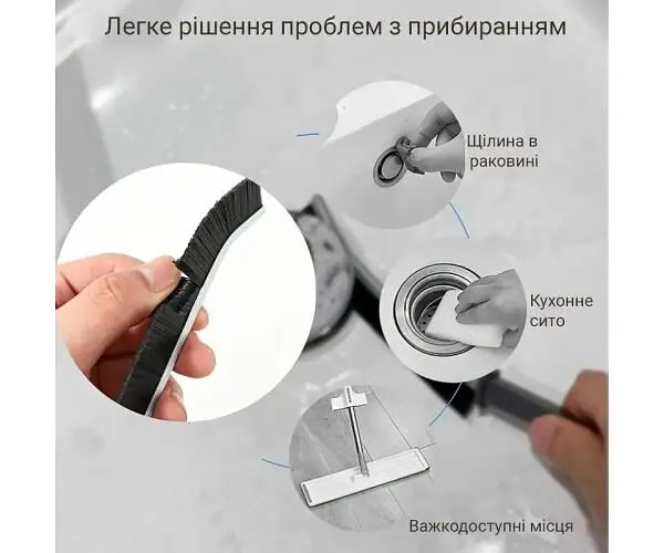 ViO, Щітка для прибирання у важкодоступних місцях, чорна - фото 4