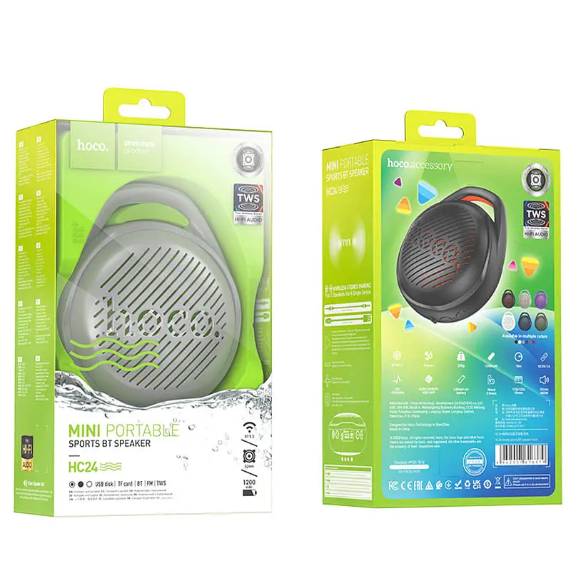 Bluetooth Колонка Hoco HC24 Hearty sports Gray - фото 2