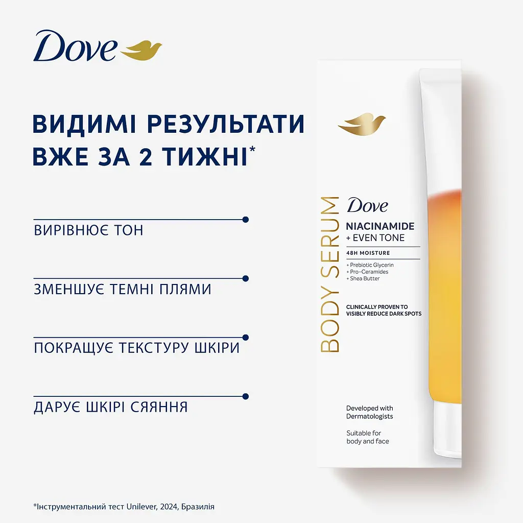 Сироватка для тіла Dove для рівного тону шкіри з ніацинамідом 200 мл - фото 13