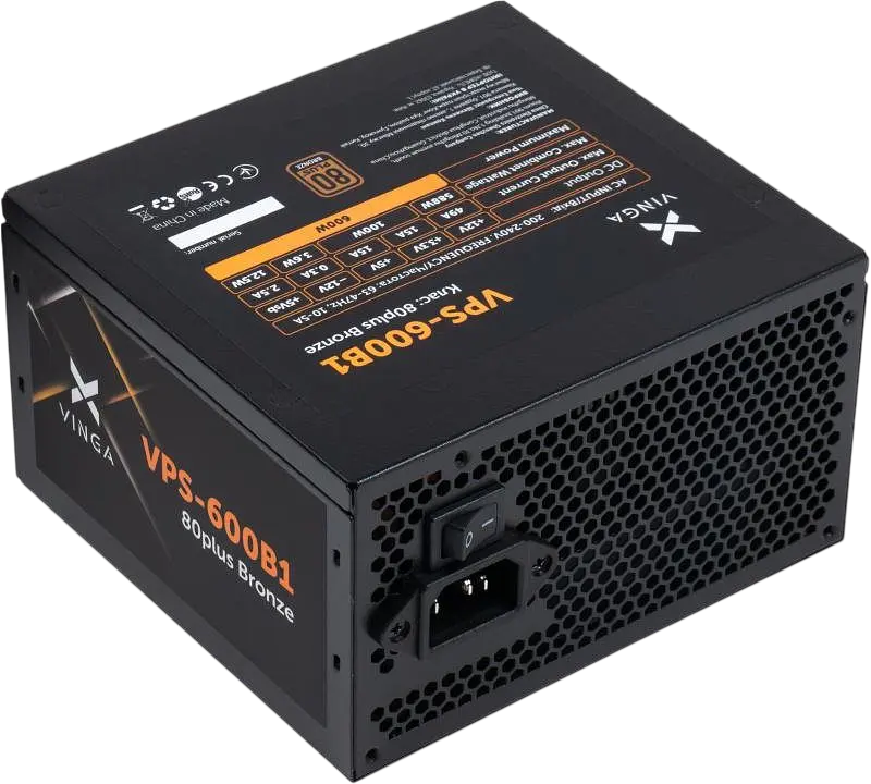 Блок живлення Vinga VPS B1 600W 80+ (VPS-600B1) - фото 5