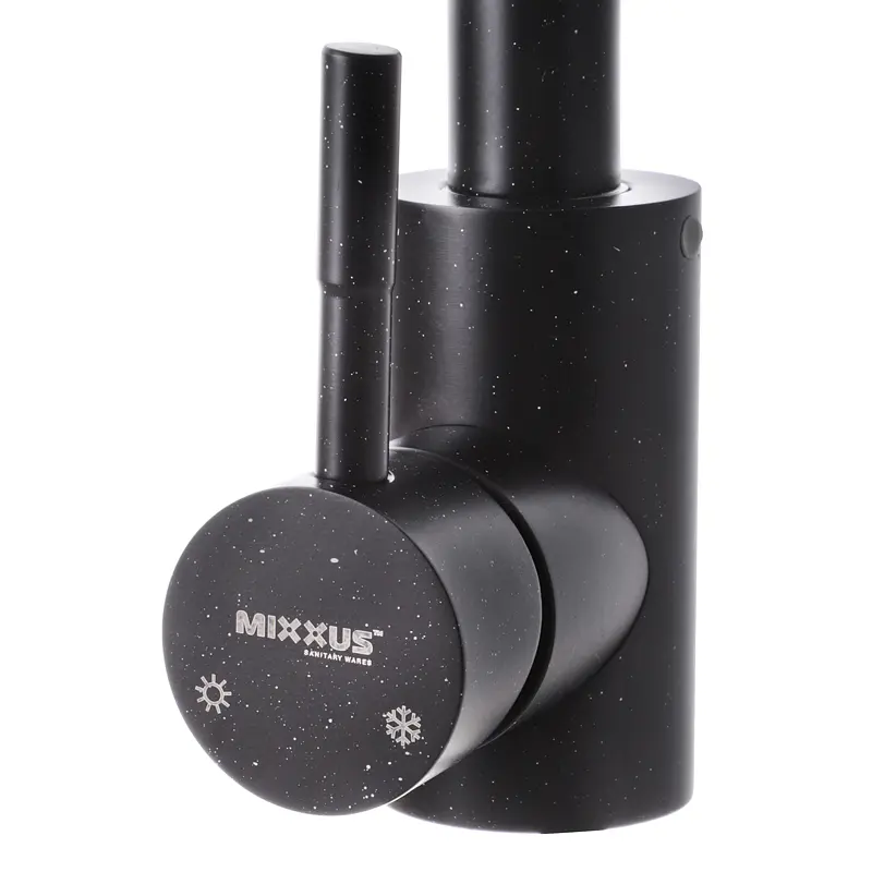 Смеситель для кухни Mixxus SUS 011-2 black SS0003 Черный матовый - фото 3