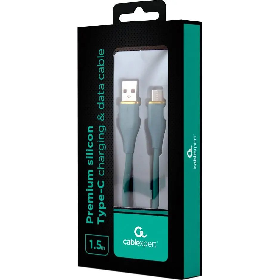 Кабель Cablexpert USB - USB Type-C (M/M), 2.1 A, 1.5 м, Green (CC-USB2S-AMCM-1.5M-G) - фото 2