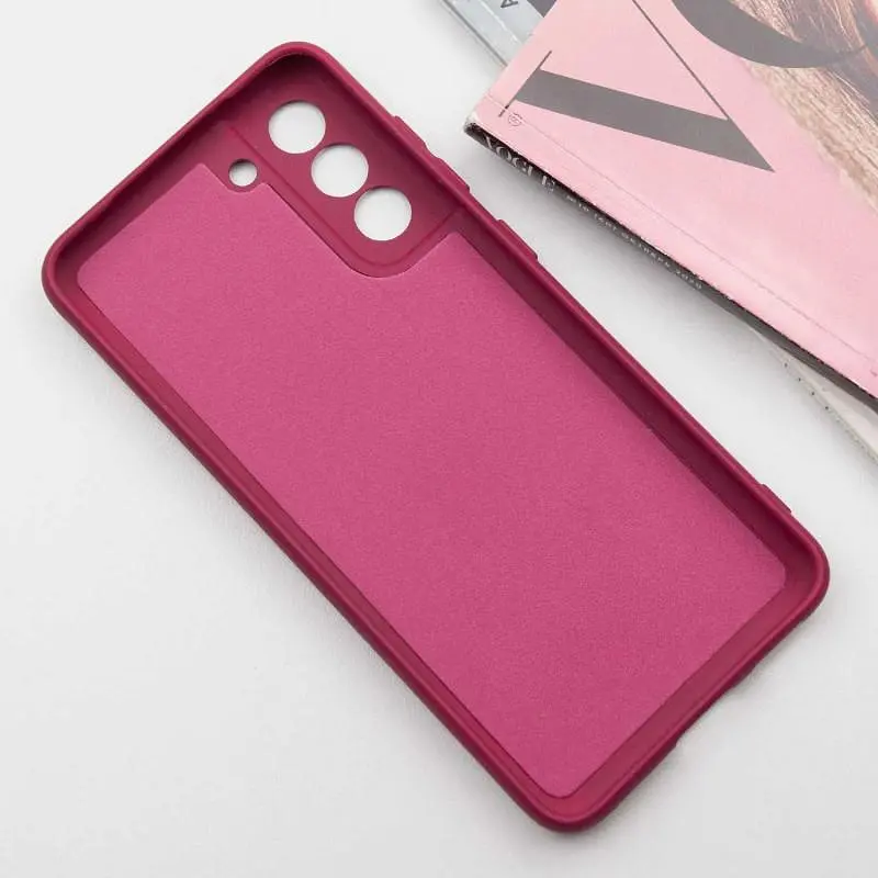 Чохол TPU GETMAN Liquid Silk Full Camera для Samsung Galaxy S21 Бордовий / Marsala - фото 3