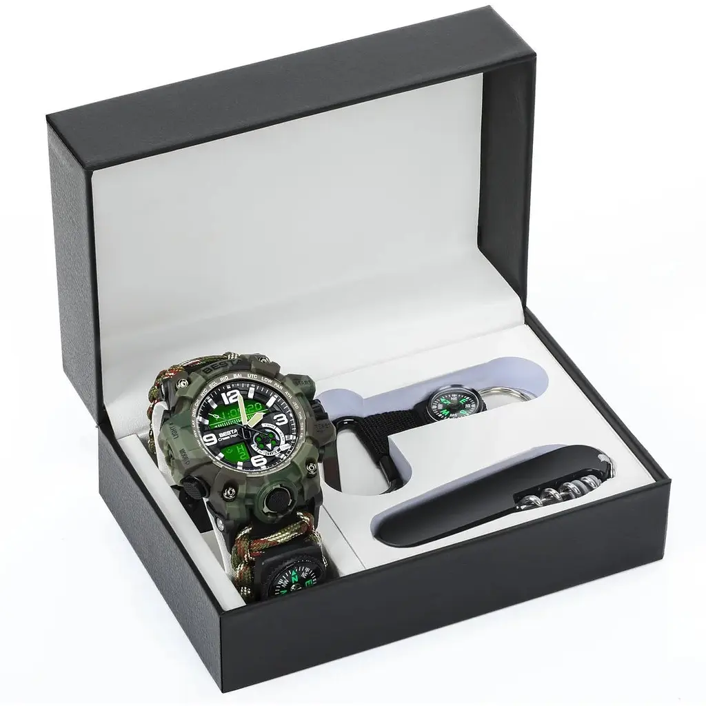 Подарунковий набір Besta Box Military Set з компасом Темно-зелений (3360)