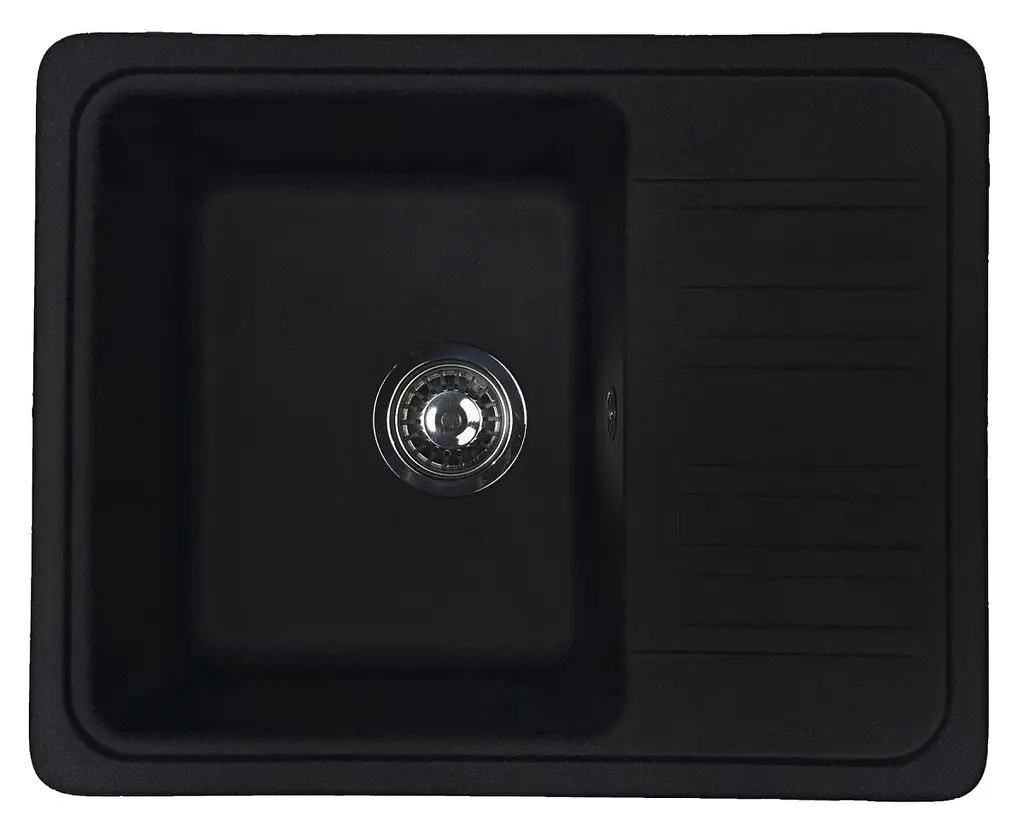 Кухонна мийка Adamant SMALL антрацит 570x455x180 мм, з крилом 57 см